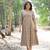 Floral Embroidered Motif Straight Maxi Dress
