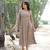 Floral Embroidered Motif Straight Maxi Dress