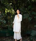 Muslin white Kurta Sets
