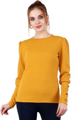 Popwings Women Mustard Yellow Top 1