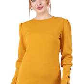 Popwings Women Mustard Yellow Top