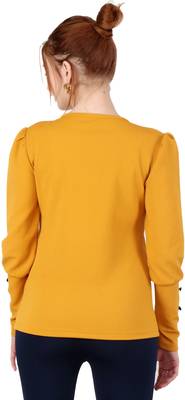 Popwings Women Mustard Yellow Top 2