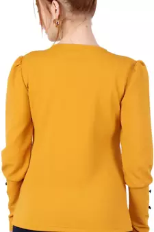 Popwings Women Mustard Yellow Top