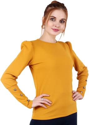 Popwings Women Mustard Yellow Top 4