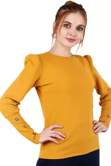 Popwings Women Mustard Yellow Top