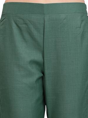 Green embroidered cotton salwar 5