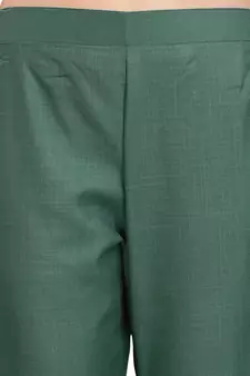 Green embroidered cotton salwar