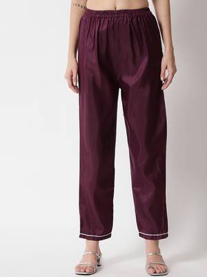 Purple embroidered cotton silk Kurta Pant With Dupatta 4