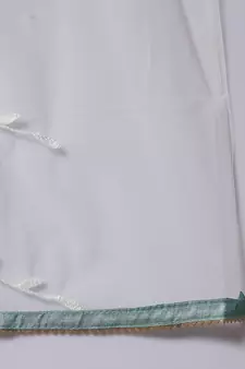 Sea-green embroidered cotton silk Kurta Pant With Dupatta