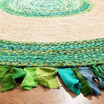 Ar Antique Rugs Handwoven Round Rug for Living Room, Jute Round Floor Mat, Rugs for Living Room 2