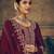 Maroon embroidered pure silk salwar