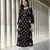 Hand Crafted Black Cotton Lucknowi Chikankari Indian Women Straight Kurta