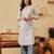 Handmade White & Lime Green Cotton Lucknowi Chikankari Indian Women Straight Kurta