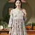 Women Handmade Lucknowi Chikankari Grey & Yellow Cotton Floral Print Paplum Short Kurti