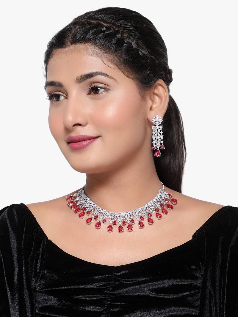 Steorra Jewels traditional Ad Necklace Set for Women