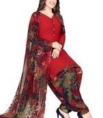 Maroon printed rayon salwar