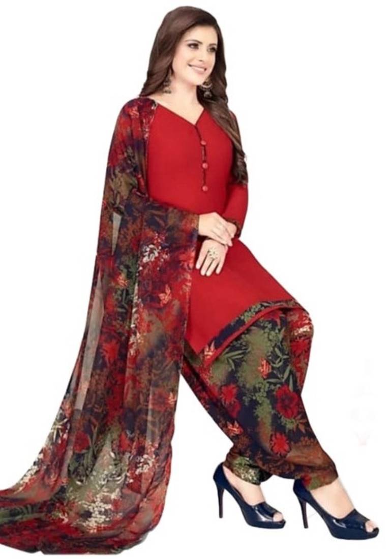 Maroon printed rayon salwar