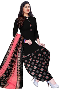 Black printed rayon salwar