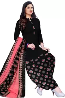 Black printed rayon salwar