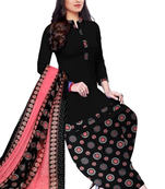 Black printed rayon salwar
