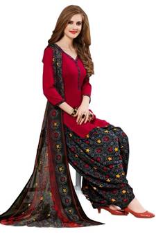 Maroon printed rayon salwar