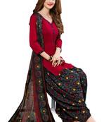 Maroon printed rayon salwar