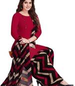 Maroon printed rayon salwar