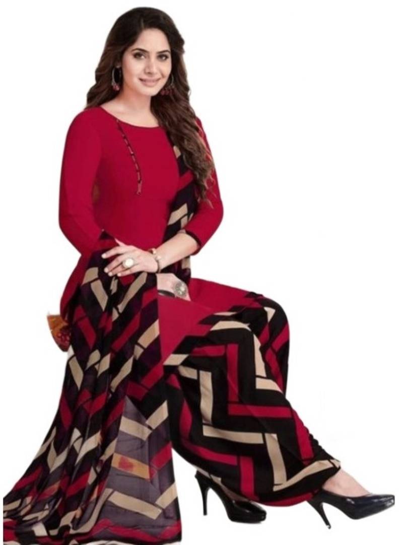 Maroon printed rayon salwar