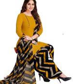 Mustard printed rayon salwar