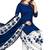 Dark-blue printed rayon salwar