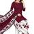 Maroon printed rayon salwar