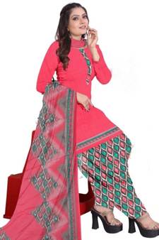 Peach printed rayon salwar