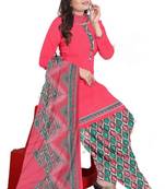 Peach printed rayon salwar