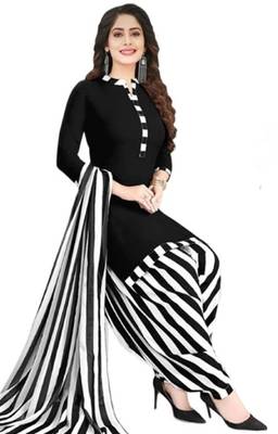 Black printed rayon salwar 1