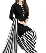 Black printed rayon salwar