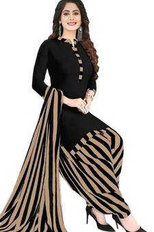 Black printed rayon salwar