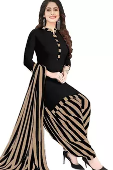 Black printed rayon salwar