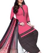 Pink printed rayon salwar