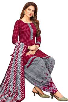 Purple printed rayon salwar
