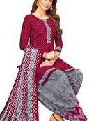 Purple printed rayon salwar