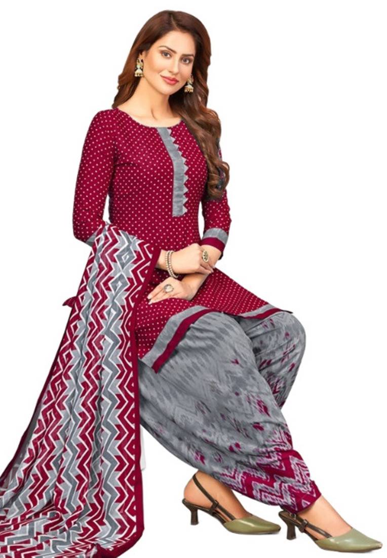 Purple printed rayon salwar