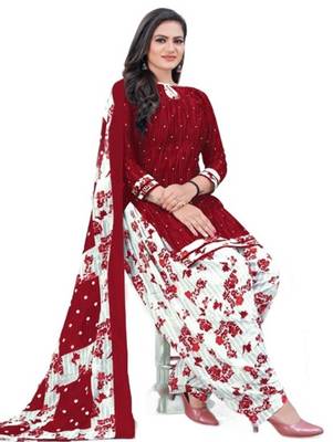 Maroon printed rayon salwar 1