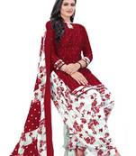 Maroon printed rayon salwar