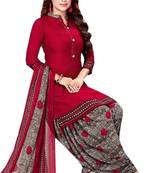 Maroon printed rayon salwar