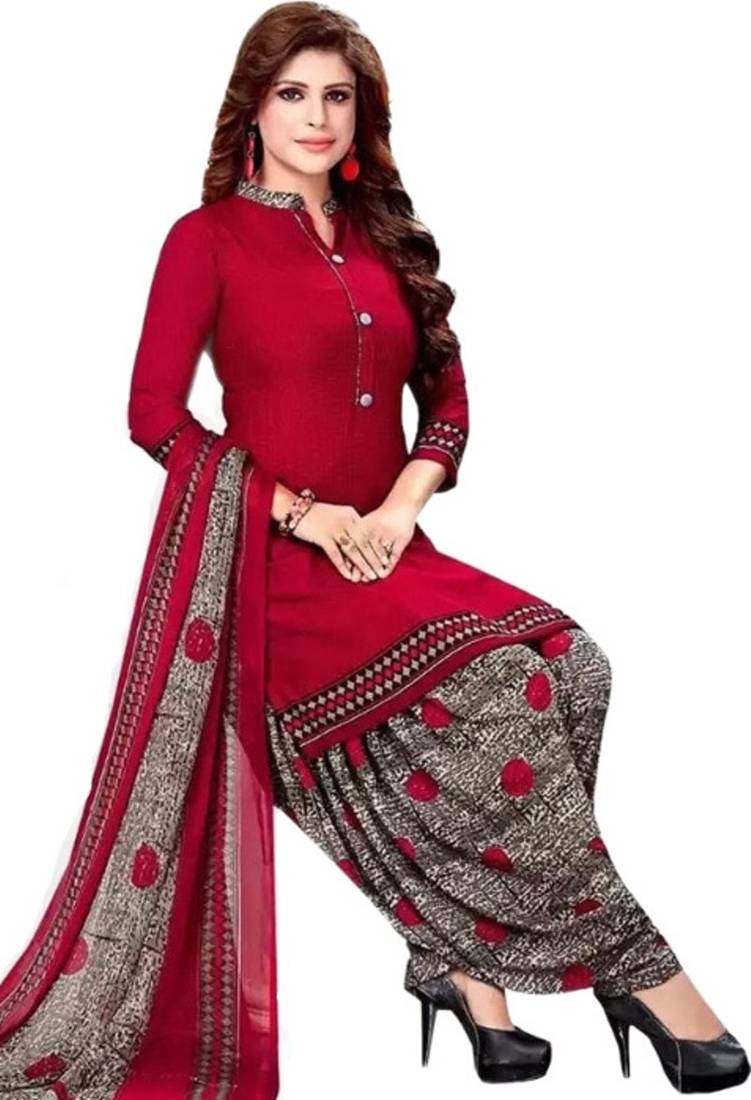 Maroon printed rayon salwar