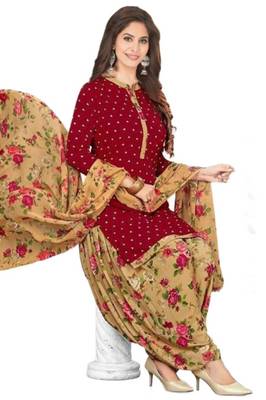 Purple printed rayon salwar 1