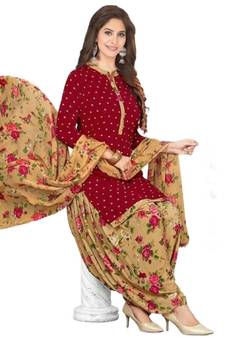 Purple printed rayon salwar