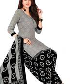 Grey printed rayon salwar