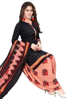 Black printed rayon salwar
