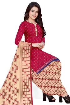 Pink printed rayon salwar